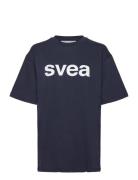 Smaustin Boxy Logo Ss T-Shirt Svea Navy