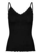 Rwbeatha Sl Regular Singlet Top Rosemunde Black