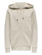 Osjceres Zip Thr. Hoodie Swt Noos ONLY & SONS Cream