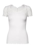 Rwbeatha Capsleeve Regular T-Shirt Rosemunde White