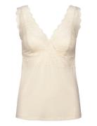 Rwbiarritz Sl Strap Lace Top Rosemunde Cream