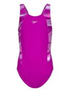 Girls Hyperboom Splice Muscleback Speedo Pink