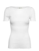 Rmwbalta Ss Boat-Neck T-Shirt RM By Rosemunde White
