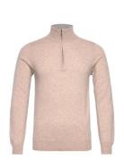 Man Half Zip Davida Cashmere Beige