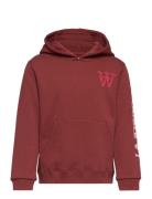 Izzy Junior Sleeve Print Hoodie WOOD WOOD Red