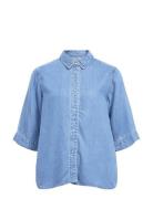 Objframe 2/4 Re Denim Top Noos Object Blue