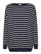 Kalizza Boat Neck Pullover Kaffe Navy
