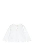 Long Sleeve Cotton T-Shirt Mango White