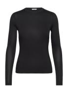 Long-Sleeved Fitted T-Shirt Mango Black