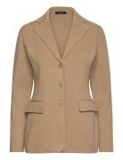 Cotton-Blend Blazer Lauren Ralph Lauren Beige