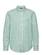 Striped Cotton Poplin Shirt Ralph Lauren Kids Green