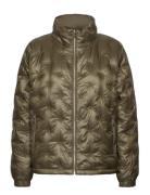 Logo Quilted Funnelneck Down Coat Lauren Ralph Lauren Green