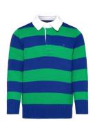 Striped Cotton Rugby Sweater Ralph Lauren Kids Blue