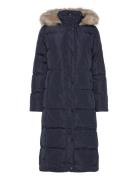 Faux-Fur-Trim Hooded Down Coat Lauren Ralph Lauren Navy