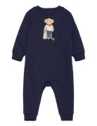 Polo Bear Fleece Coverall Ralph Lauren Baby Navy