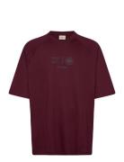 Halo Dbu Boxy T-Shirt Hummel Burgundy