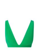 Plunge Bikini Top Understatement Underwear Green