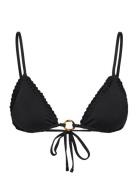 Roselyn Crochet Trimmed Bikini Top Malina Black