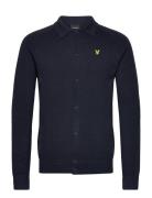 Linen Blend Knitted Shirt Lyle & Scott Navy