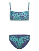 Womens Printed Adjustable Thinstrap 2 Piece Speedo Blue