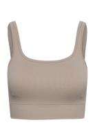 Collective Rib Sports Bra W Craft Beige