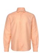 1927: Cotton/Lin Shirt Wf L/S Lindbergh Black Orange