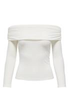 Onlglamour L/S Off Shoulder Top Cc Jrs ONLY White