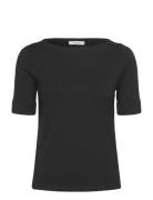 Rwnanna 2/4 Boatneck T-Shirt Rosemunde Black