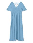 Vmflora Olga Ss 7/8 Dress Wvn Ga Vero Moda Blue