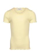 Rkbalta Modal Ss Lace T-Shirt Rosemunde Kids Yellow