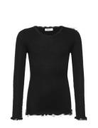 Rkbalta Modal Ls Lace T-Shirt Rosemunde Kids Black