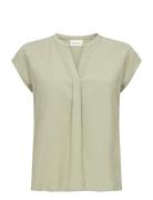 Cririna Ss Blouse Cream Green