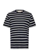 Akkikki Frotte Stripe Tee Anerkjendt Navy