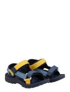 Colorblock Sandals W. Velcro Color Kids Navy