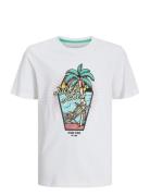 Jjelijah Tee Ss Crew Neck Jnr Jack & J S White