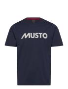 M Musto Logo Ss Tee Musto Navy