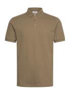 Structured Polo Shirt S/S Lindbergh Khaki