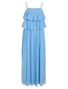 Vichiffan Singlet Pleat Dress - Noos/Dc Vila Blue