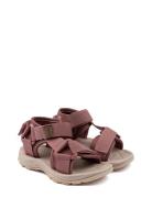 Trecking Sandal Velcro Pom Pom Burgundy