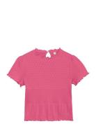 T-Shirt Ss Pointelle En Fant Pink