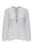 Onlisabella Ls String Top Wvn ONLY White