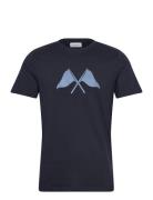 Copenhagen Print Tee S/S Lindbergh Navy