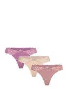 Seamless String W Lace On Side 3-Pack Missya Patterned