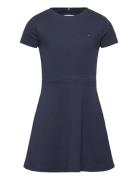 Essential Skater Dress Ss Tommy Hilfiger Navy