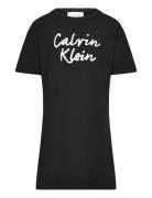 Script Logo T-Shirt Dress Calvin Klein Black