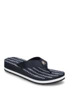 Im Th Chainprint Midwedge Sandal Tommy Hilfiger Navy