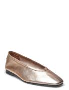 Soft Metal Lthr Ballerina No Bow Tommy Hilfiger Gold