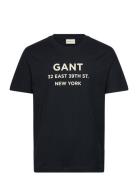 Small Graphic Printed T-Shirt GANT Black