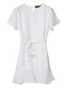 Belted Linen Dress Lexington Clothing White