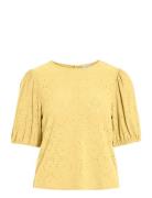 Vikally O-Neck 2/4 Top - Noos Vila Yellow